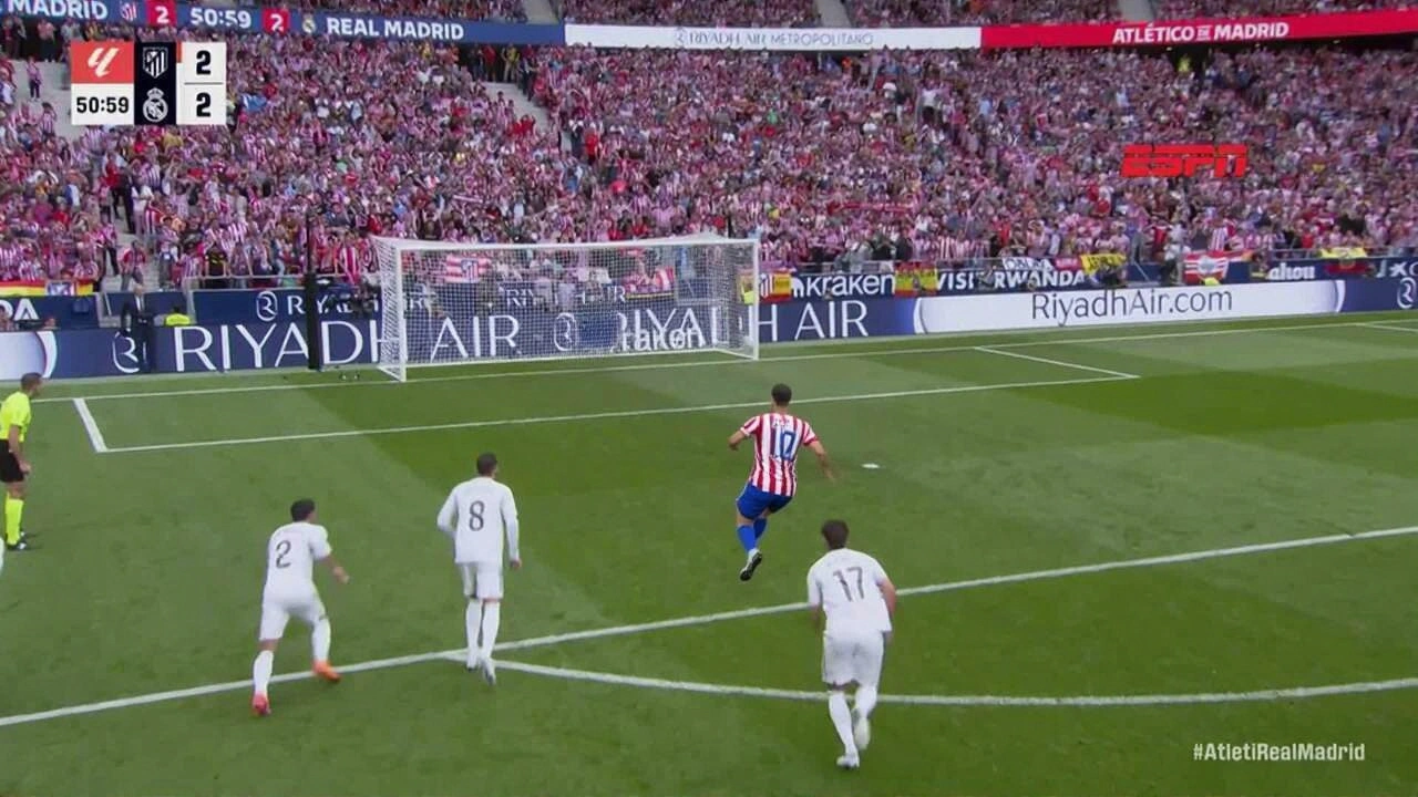 Atlético Madrid despenca Real Madrid com vitória de 5 a 2 no clássico da capital